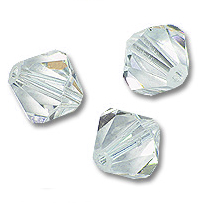 Кристалл Сваровски (Swarovski) биконус 4 мм, 10 шт. Цвет – Crystal