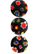 Бусины стеклянные миллефиори (millefiori) 14 мм, круглые черные