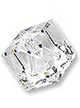 Кристалл Сваровски (Swarovski) кубик диагональ, цвет - Crystal
