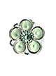 Кулон-коннектор с кристаллами Сваровски (Swarovski) Цветок светло-зеленый
