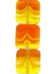 Бусины стеклянные (Чешское стекло) квадратные желто-оранжевые