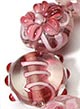Бусины стеклянные лэмпворк, набор "Розовый" арт. 10081