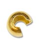 Бусины металлические, уголки зажимные (кримп, crimp) 3 мм, 100 шт. цвет – золотой.
