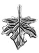 Подвеска металлическая "Лист клена", цвет - серебряный